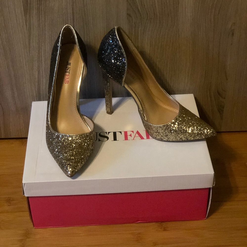 6.5 ombré gold to black heels